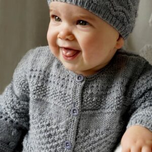 Baby Cakes Frankie Cardi and Hat 4ply