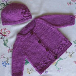 Baby Cakes Harriet Cardi and Hat 8ply