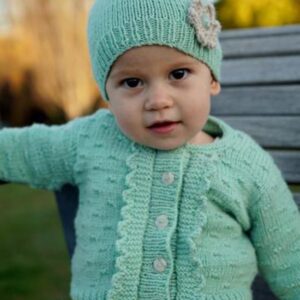 Baby Cakes Imogen Cardi and Hat 8ply