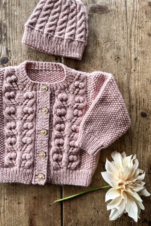 Baby Cakes Dahlia Cardi and Hat