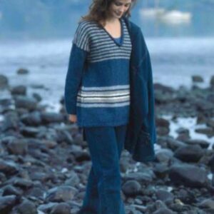 Lisa F Vintage Striped V Neck Tunic