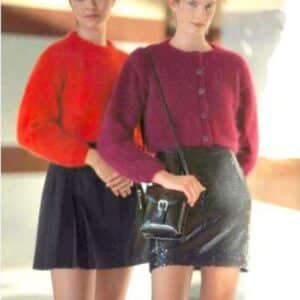 Lisa F Vintage Cropped Sweater and Cardigan