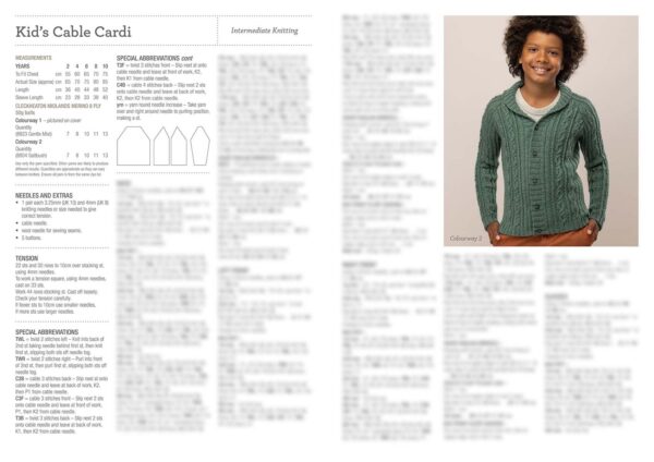 Cleckheaton Kids Cable Cardi - Image 2