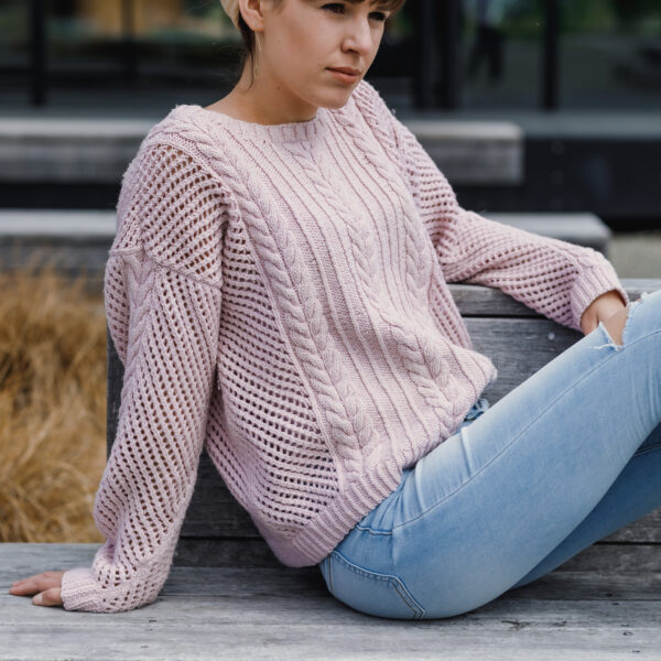 Purl Foundry Cable Mesh Sweater - Image 3
