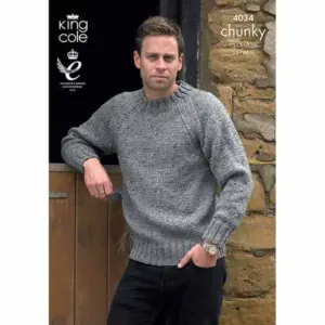 King Cole 12ply Mens Sweater & Cardigan