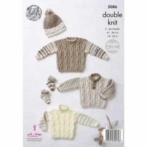 King Cole 8ply Sweater, Hats & Socks